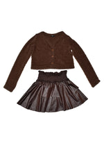 *Brown Smocked Skirt*