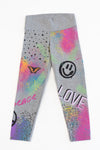 *Heather Grey Multi Smile Love Legging*