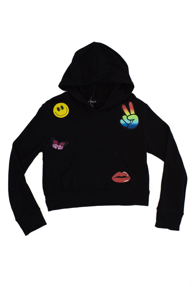 *Black Multi Color Icon Hoody*