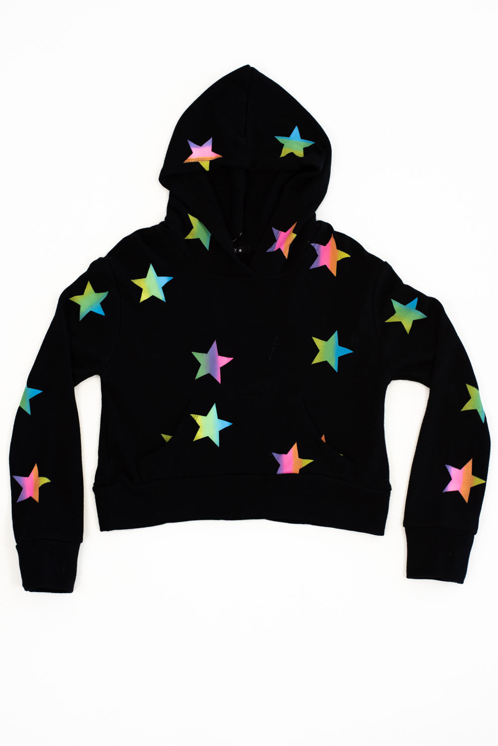 *Black Multi Color Stars Hoodie*