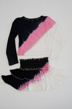 *Off White Pink Black Diagonal Long Sleeves Tee*