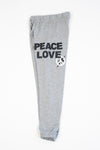Peace Love / Love Life Heather Grey Sweatpants