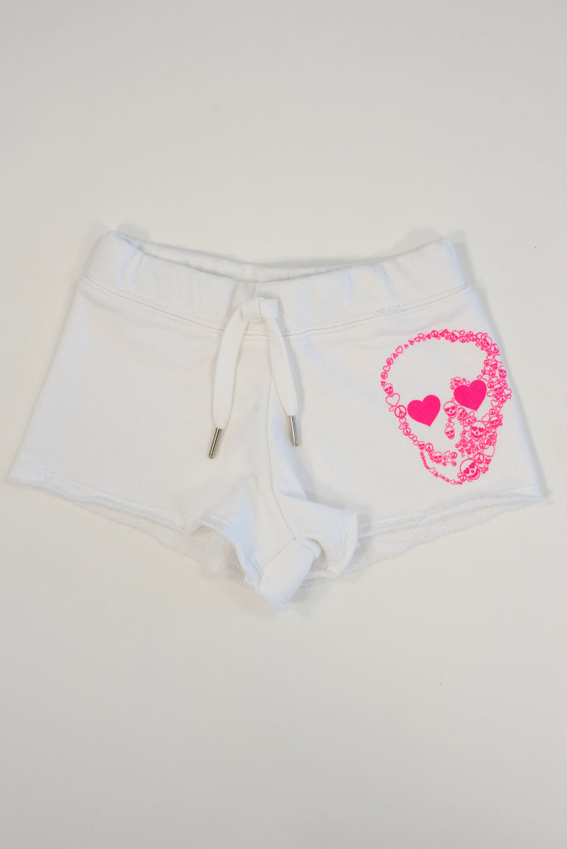 Pink Skull Cropped Tee