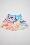 Multi-Spotted Tie-dye Ruffle Skirt