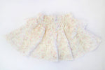 *Light Pink Flower Embroidery Ruffle Skirt*