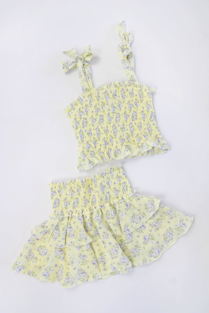 *Yellow Rose Smocked Top*