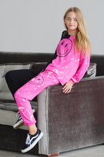 *Black pink bleach Bolt SM Sweatshirt*
