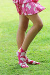 *Pink Bleach Smile Socks*
