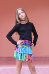 *Multi Color Tie-Dye Smocking Skirt*