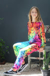 *Multi Tie-dye Lt Smile Cropped Sweatshirt*