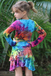 *Multi Tie-dye  Cropped Long Sleeve Tee