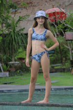 *Black White Bandana Embroidery Bikini*