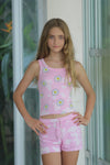 *Pink Bleach Solid Short*